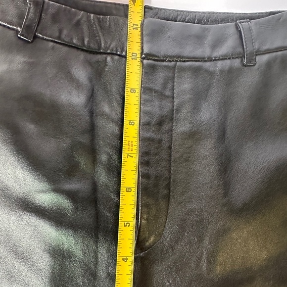 Jaclyn Smith Black Leather Straight Leg Pants size 8 - Picture 11 of 15